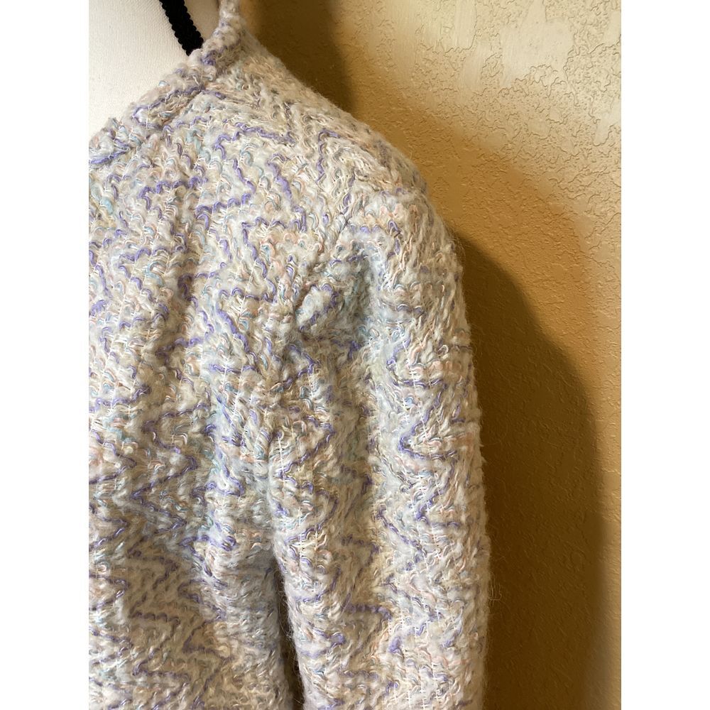 Vintage D.K. Gold by donnkenny Ladies Ivory with Pastels Blazer Coat, Size 10 - Picture 3 of 11